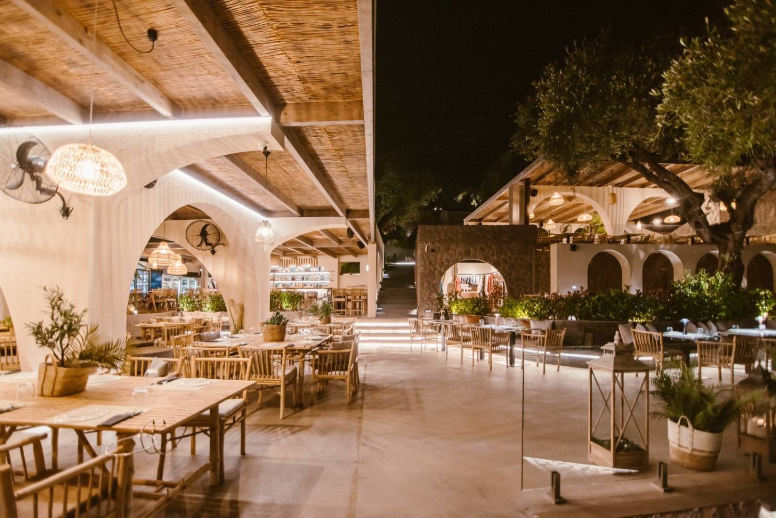 Sea view restaurant in Nissaki, Corfu.